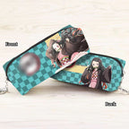 Tanjirou/Nezuko exquise trousse multi-fonctionnelle avec compartiments astucieux et motifs originaux
