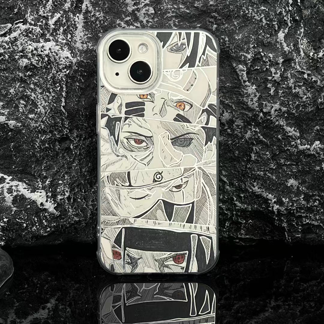 Coque de téléphone en silicone antichoc Sasuke/Itachi pour iPhone