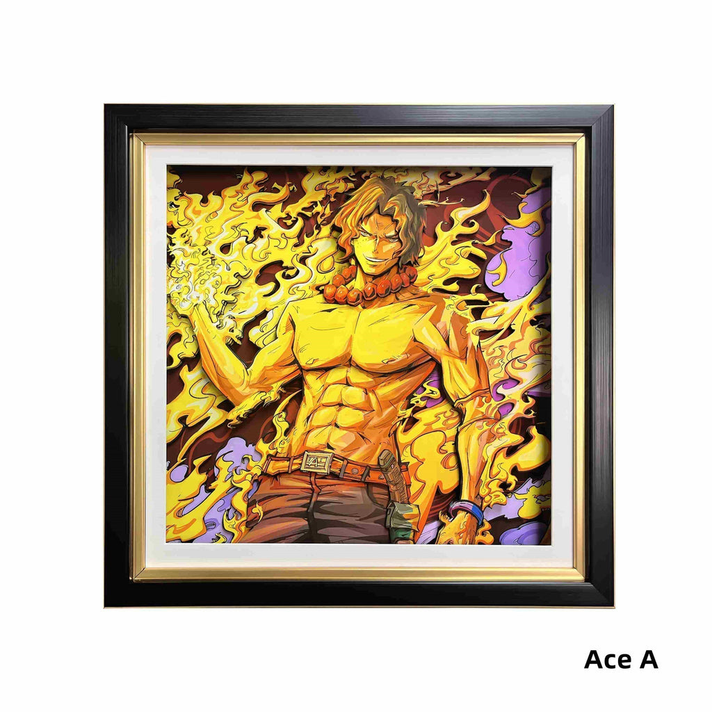 Luffy/Ace/Zoro dessin 3D de bande dessinée artisanale