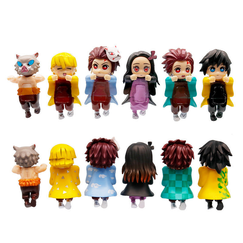 Demon Slayer Blind Box Peekaboo Figures - Anime Hanging Ornaments for Phone, Car & Desk Decor