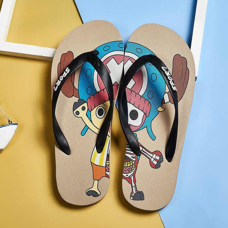 Pantoufles Luffy/Chopper confortables, douces et élégantes