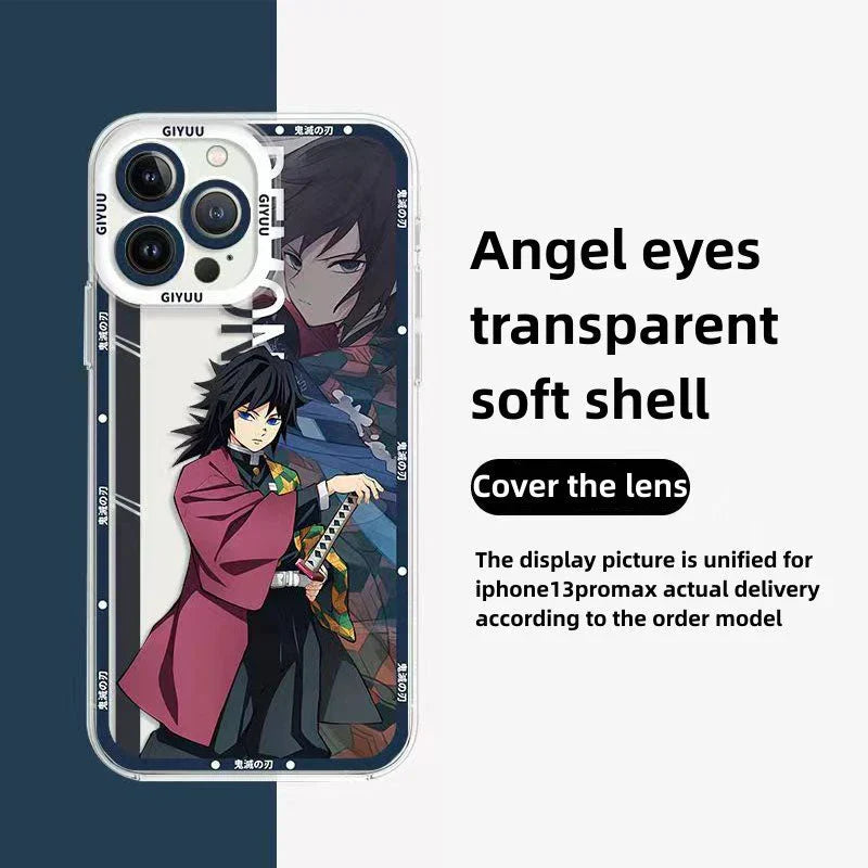 Coque de téléphone antichoc en silicone raffinée tendance Apple pour iPhone, Android Tanjirou/Nezuko