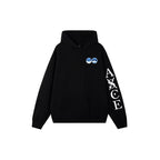 One Piece  Portgas D. Ace Embroidered Fleece Hoodie Warm Oversized Sweatshirt with Kangaroo Pocket