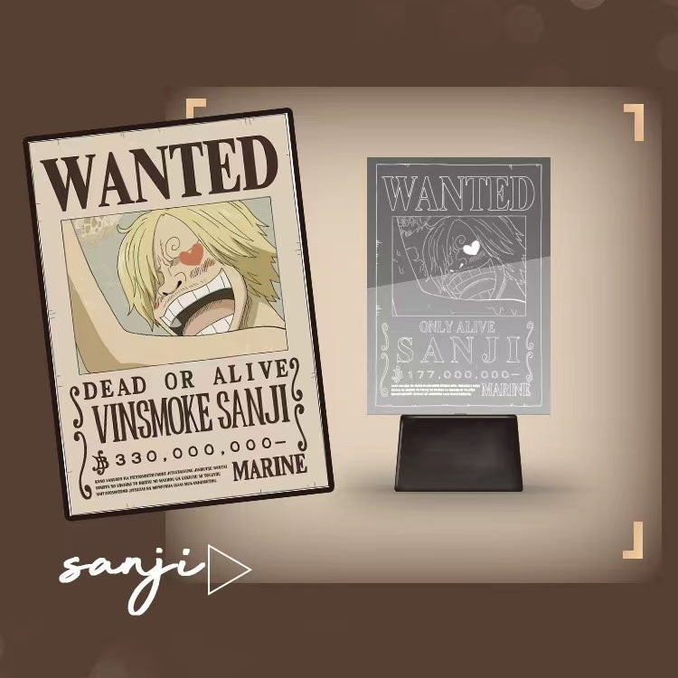 Boîte surprise lumineuse d'avis de recherche Luffy/Zoro/Nami
