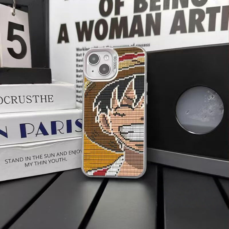 Coque de téléphone Luffy raffinée en silicone anti-choc pour iPhone