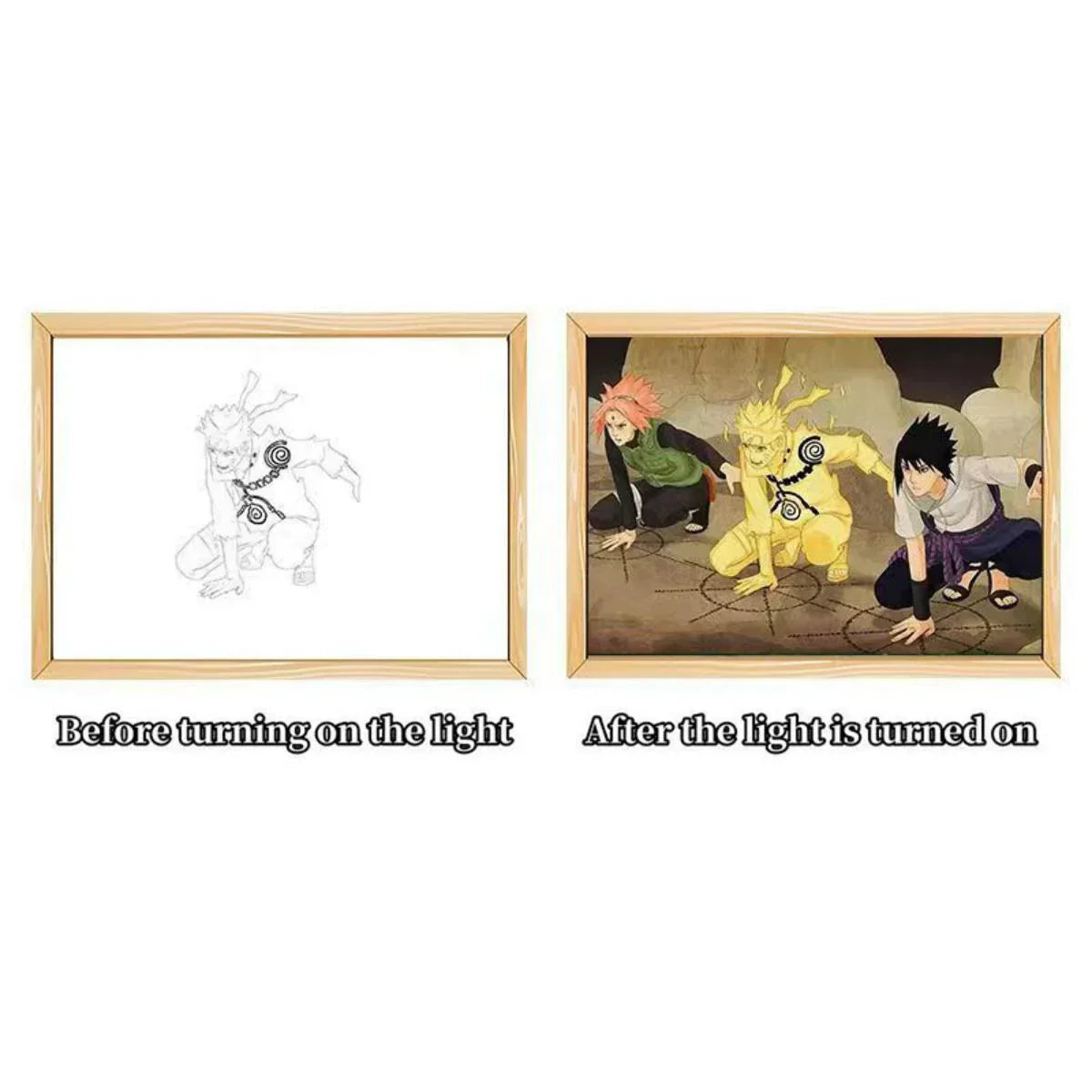 Uzumaki/Sasuke/Kakashi tableau décoratif de cadre photo Ninja pour dessus de table