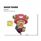 Autocollants de carte bancaire Luffy/Zoro épaissis avec gommage cristal personnalisés
