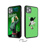 Coque de téléphone Luffy/Zoro/Ace 3D antichoc en silicone pour iPhone