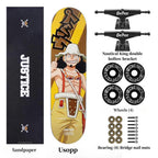 Skateboard professionnel Luffy/Zoro à motif fin (Taille: 80CM×20CM)