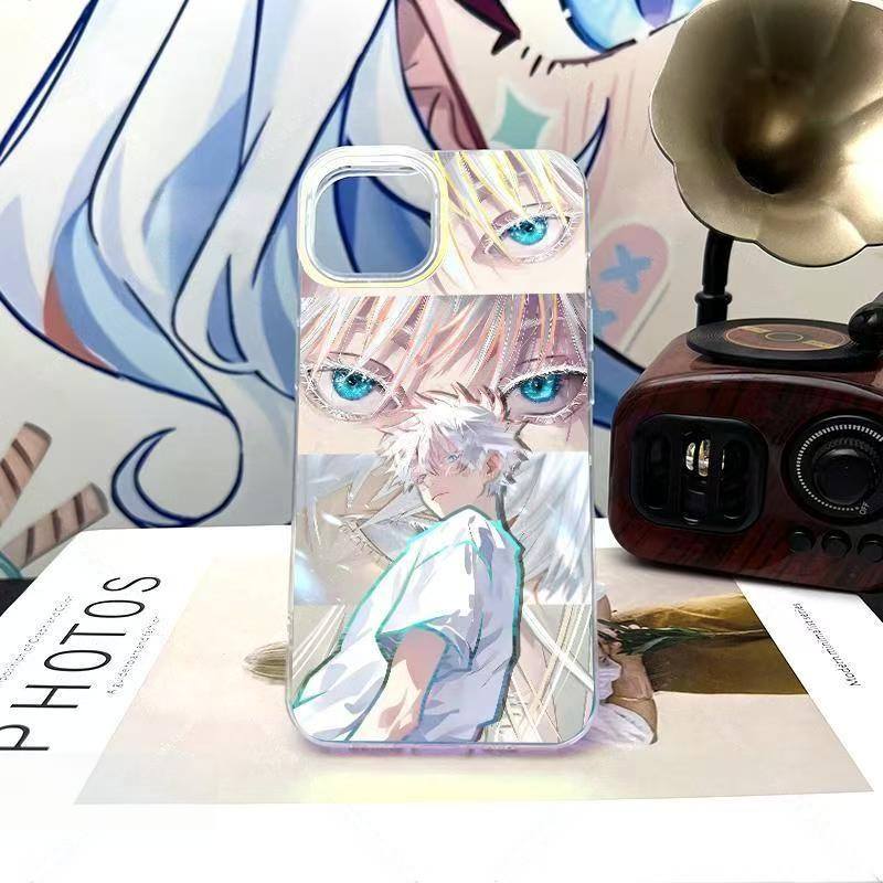 Coque iPhone Jujutsu Kaisen Gojo Satoru, Housse de Protection pour Téléphone avec Imprimé Yeux Anime