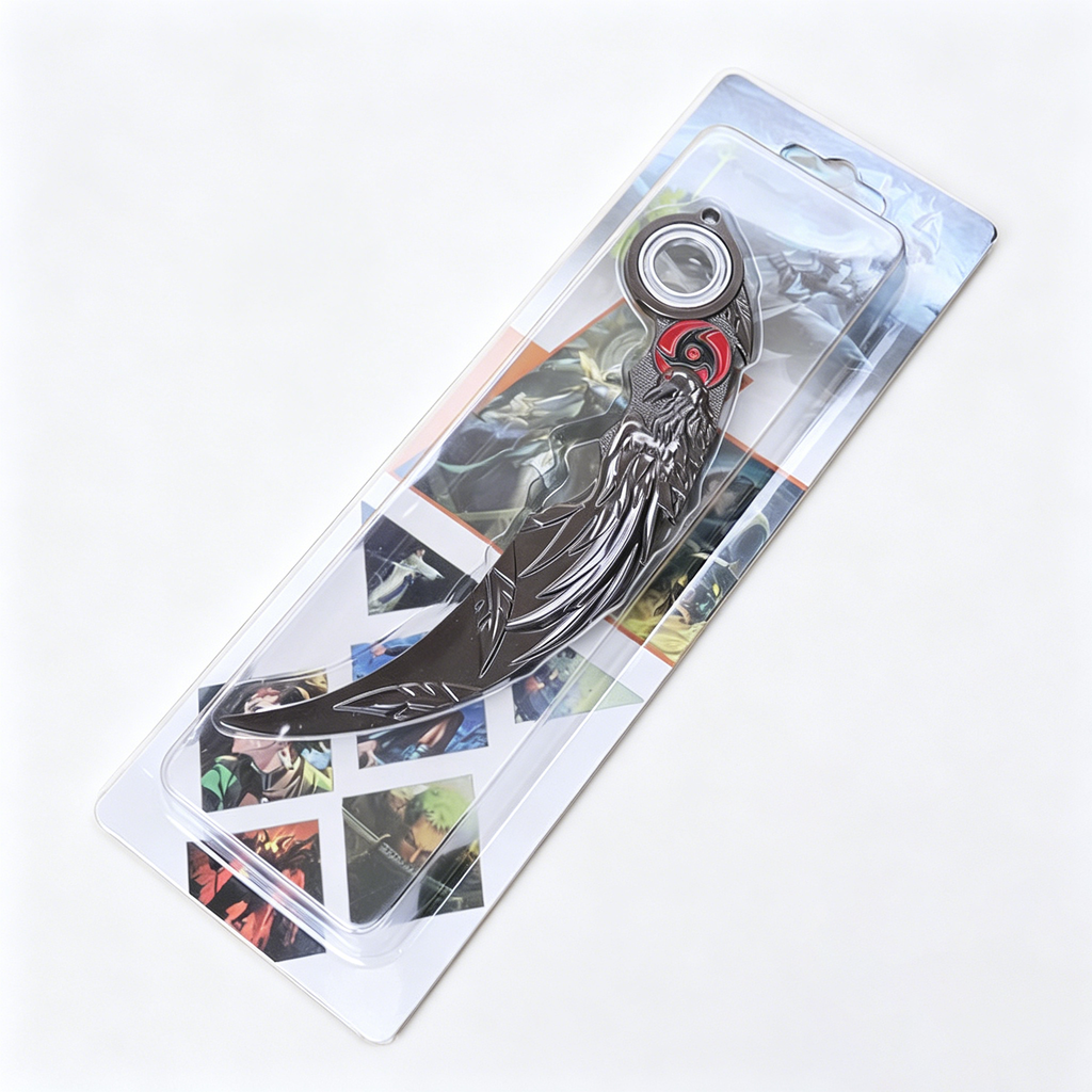 Naruto Itachi Uchiha Rotatable Karambit Knife - Sharingan Eagle Metal Replica Prop