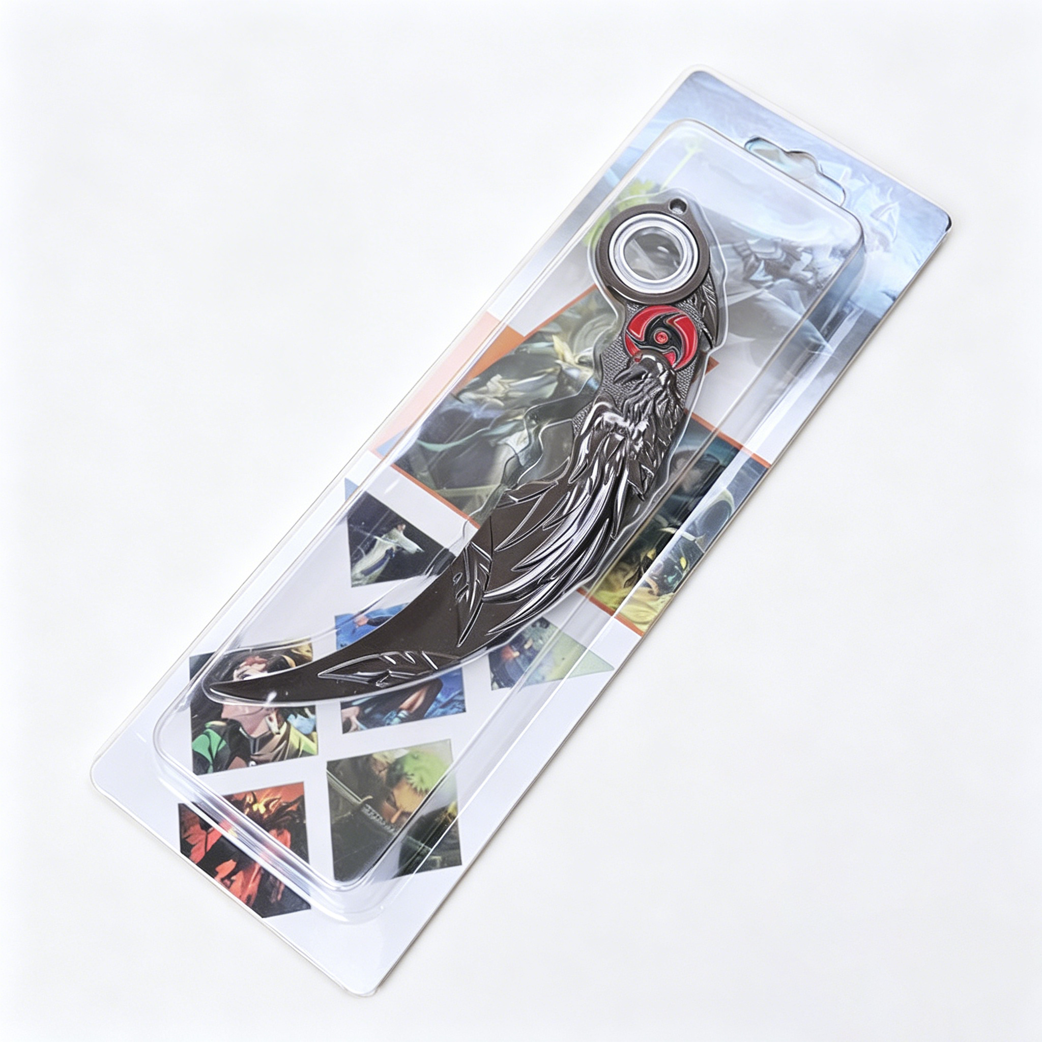 Naruto Itachi Uchiha Rotatable Karambit Knife - Sharingan Eagle Metal Replica Prop