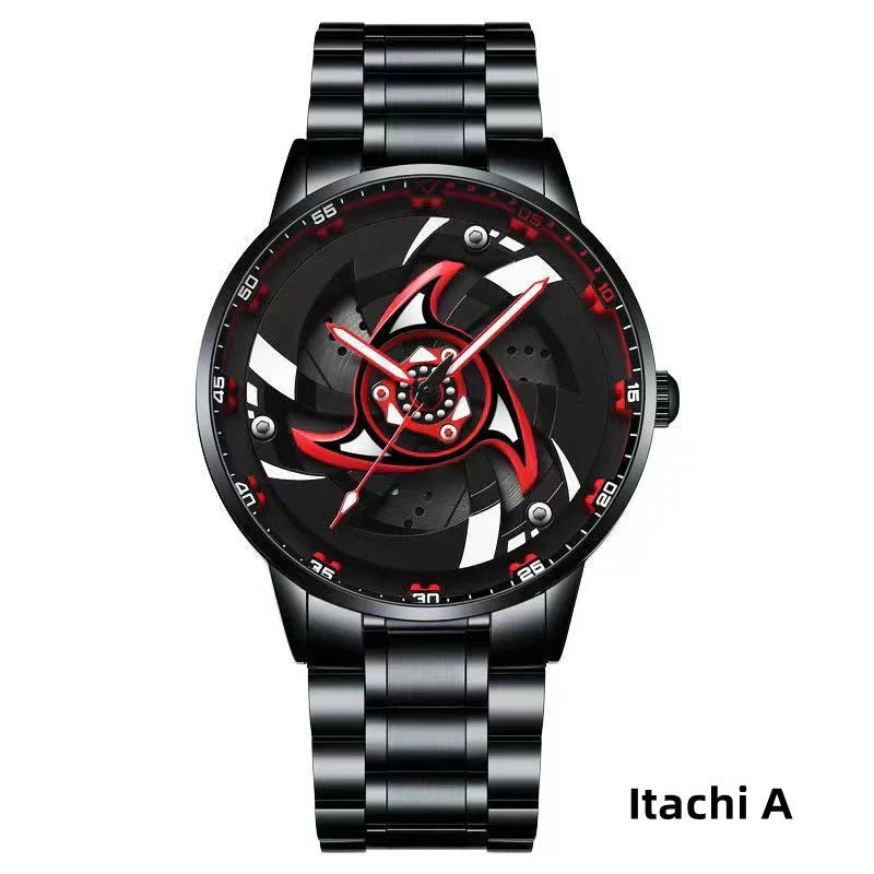 Montre rotative Sharingan de Sasuke/Madara/Itachi. Montre élégante et cool.