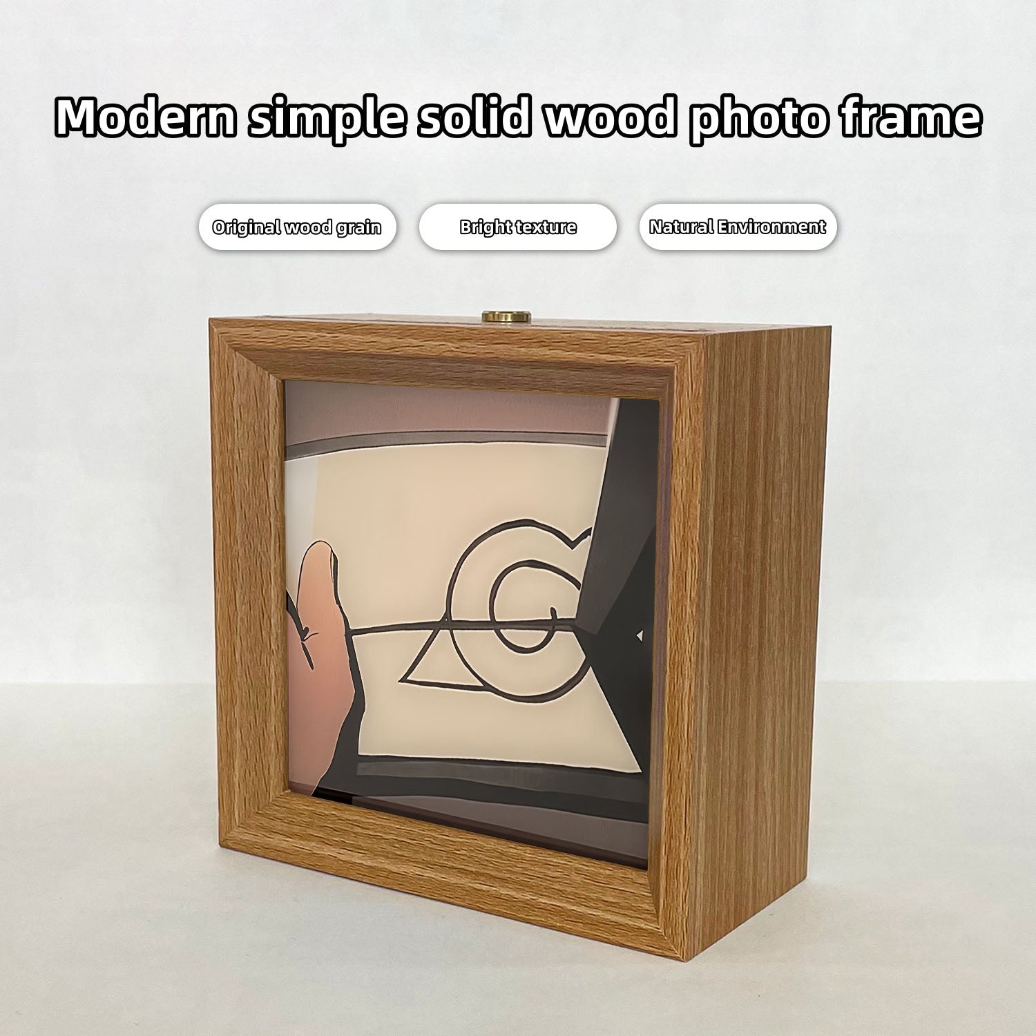Itachi/Sasuke Cadre lumineux en bois massif, petite veilleuse décorative