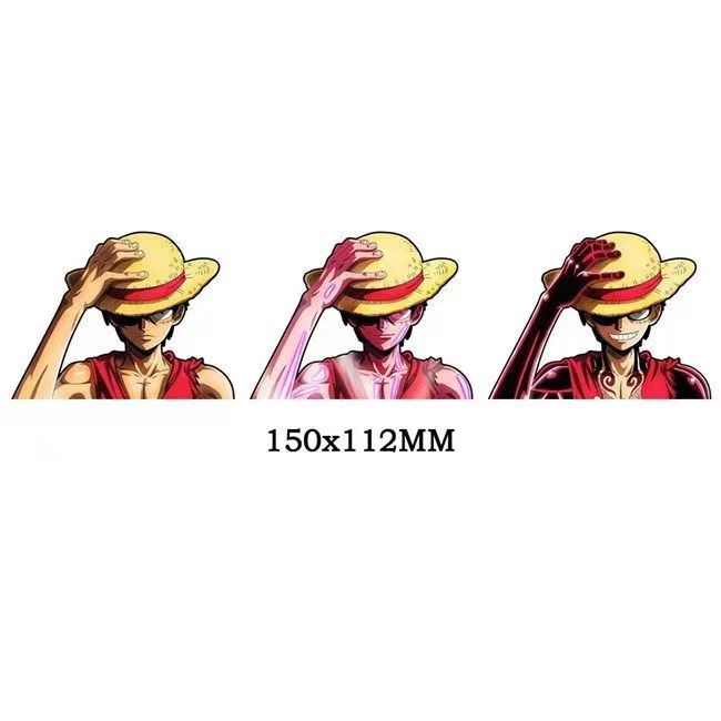 Autocollants 3D dégradés Luffy/Zoro/Nami