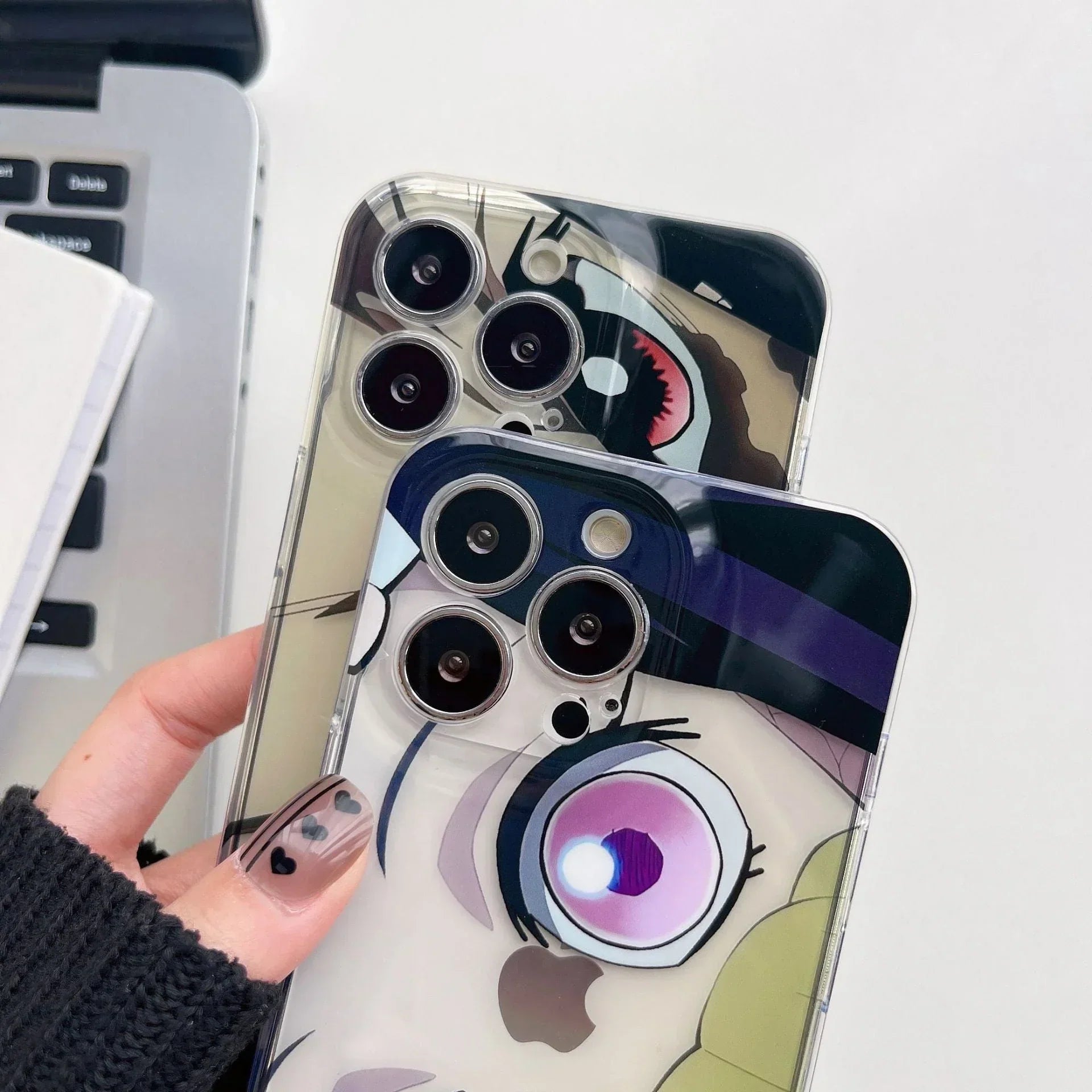 Coque de téléphone Nezuko/Tanjirou en silicone résistant aux chocs