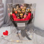 Bouquet de savon artisanal LED Rose Uzumaki/Sasuke pour romantique