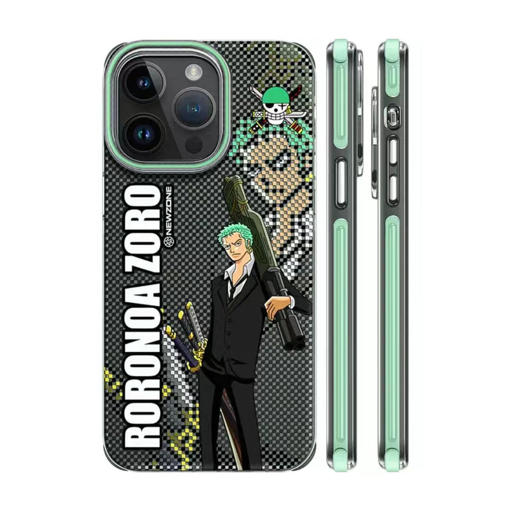 Coque Luffy/Zoro en silicone antichoc pour iPhone