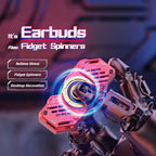 Écouteurs sans fil TWS Bluetooth 5.4 Marvel Iron Man Captain America Fidget Spinner, écouteurs sans fil à rabat magnétique Mecha en alliage de zinc
