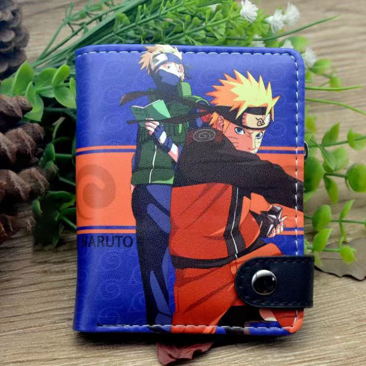 Portefeuille en cuir exquis Sasuke/Itachi/Kakashi avec design grande capacité et excellente qualité