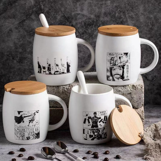 Luffy / Zoro Ceramic Cup Delicate And Durable Heat Resistant Ceramic Cup
