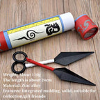 Accessoire de Cosplay Naruto Uzumaki Ninja Kunai, Kunai en métal avec emballage en rouleau