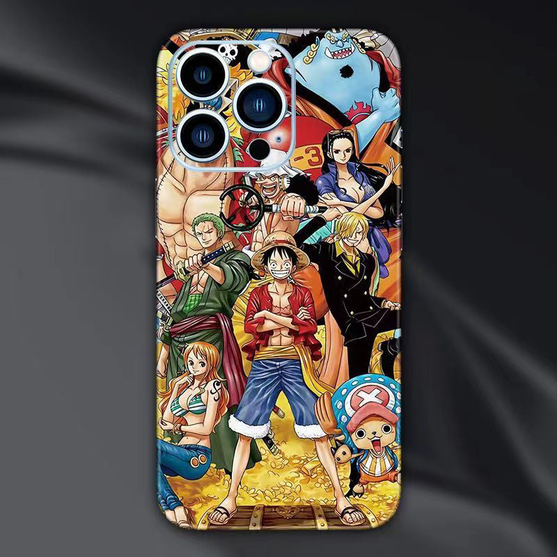 Film arrière de téléphone portable Luffy/Ace/Zoro iPhone, autocollant avec beau motif