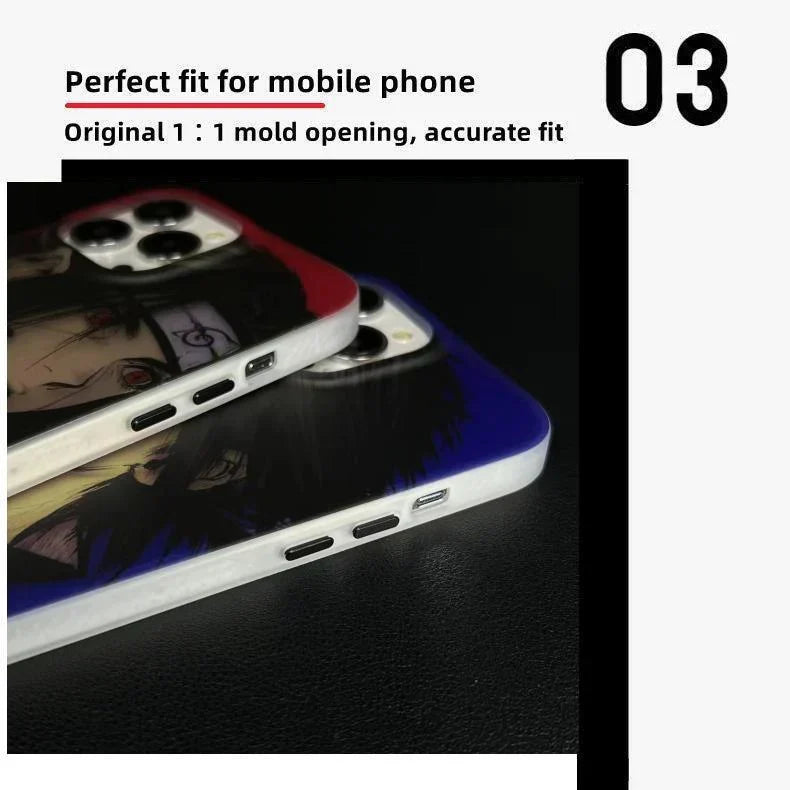 Sasuke/Itachi Coque de téléphone anti-collision en silicone tendance raffiné Apple