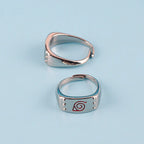 Wood leaf handmade sterling silver logo ring