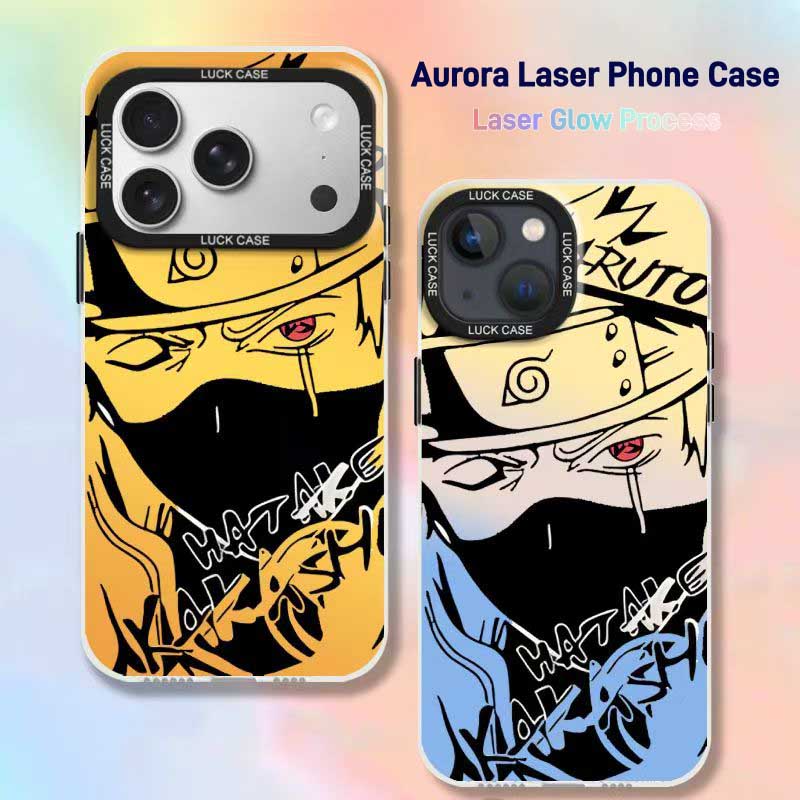 Naruto Sasuke Anime Phone Case, Graffiti Style Multi Character Shockproof Protective Case For iPhone All Models Anti-Scratch Soft TPU Cell Phone Cover