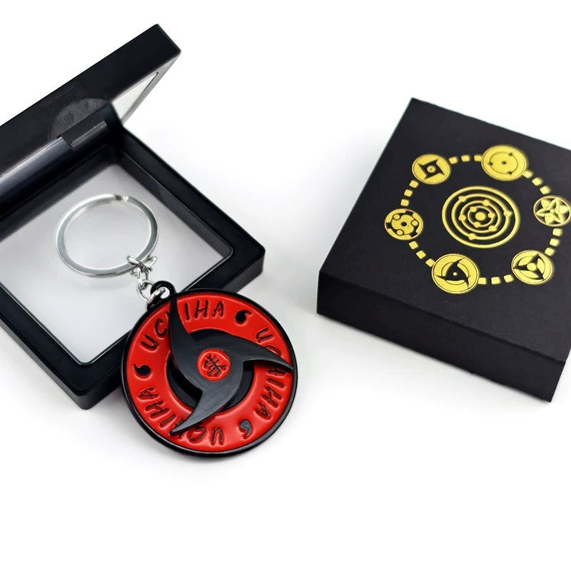 Porte-clés rotatif Sharingan Naruto - Jouet Fidget Spinner Uchiha Anime