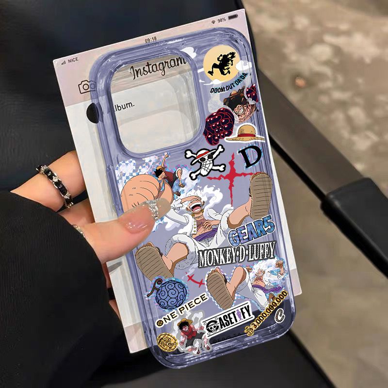 Coque de téléphone antichoc en silicone iPhone Nika Luffy