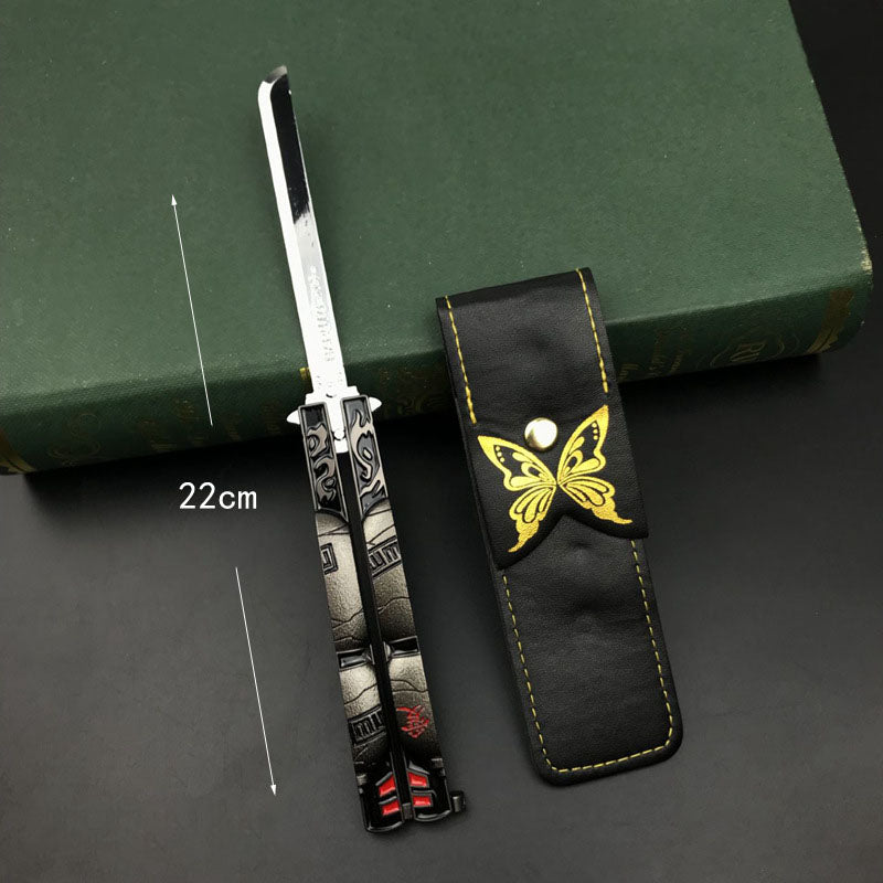 Collection amusante de couteaux papillon cool sur le thème Sasuke/Gaara