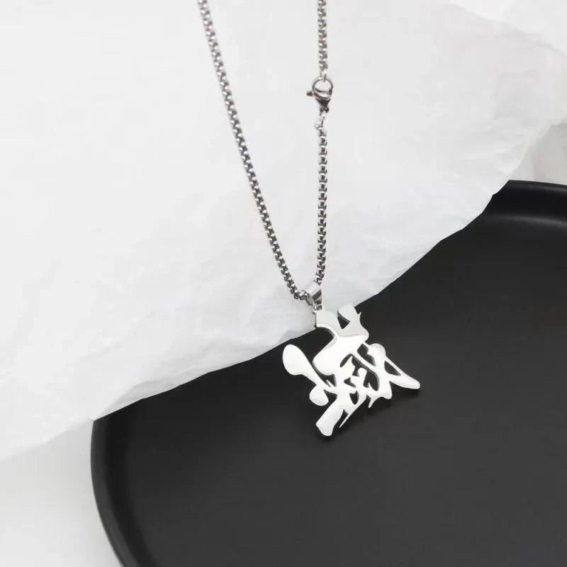 Accessoires de mode en pendentif métallique à l'effigie de Kamado Tanjirou/Kamado Nezuko