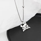 Accessoires de mode en pendentif métallique à l'effigie de Kamado Tanjirou/Kamado Nezuko