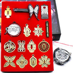 Ensemble de porte-clés Demon Slayer Tanjiro Kamado à collectionner, pendentifs en métal et répliques d'épées d'anime