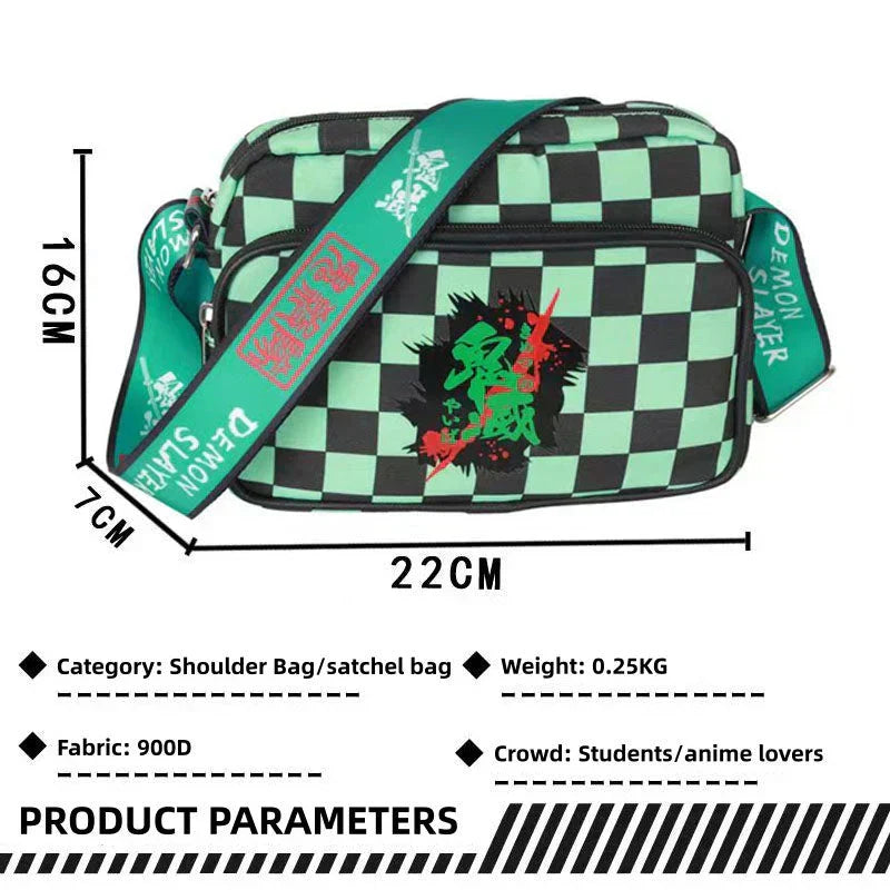 Tanjirou/Nezuko/Zenitsu/Giyuu petit sac à bandoulière unique sac cartable pour étudiants capacité suffisante