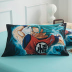Parure de lit trois pièces Son Goku en pur coton pour un style BD attrayant