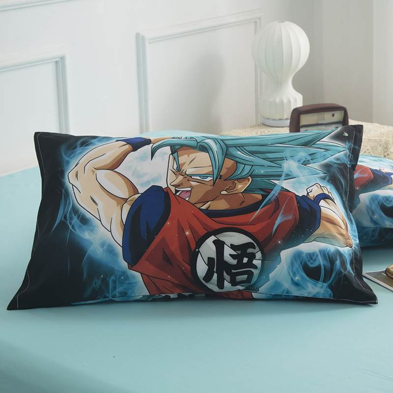 Parure de lit trois pièces Son Goku en pur coton pour un style BD attrayant