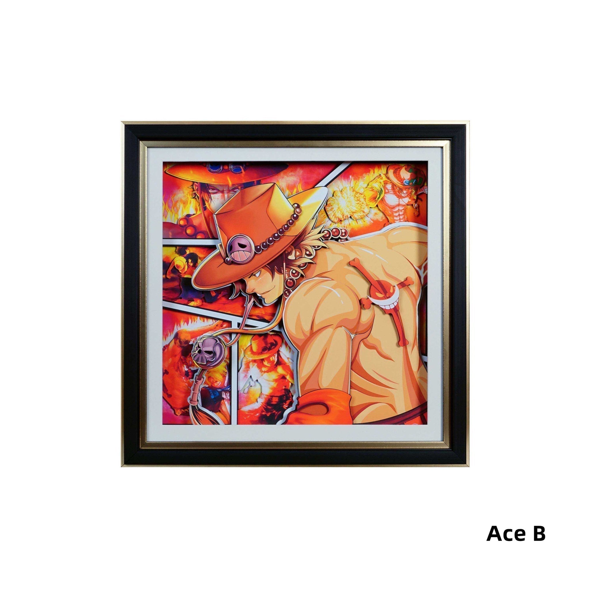 Luffy/Ace/Zoro dessin 3D de bande dessinée artisanale