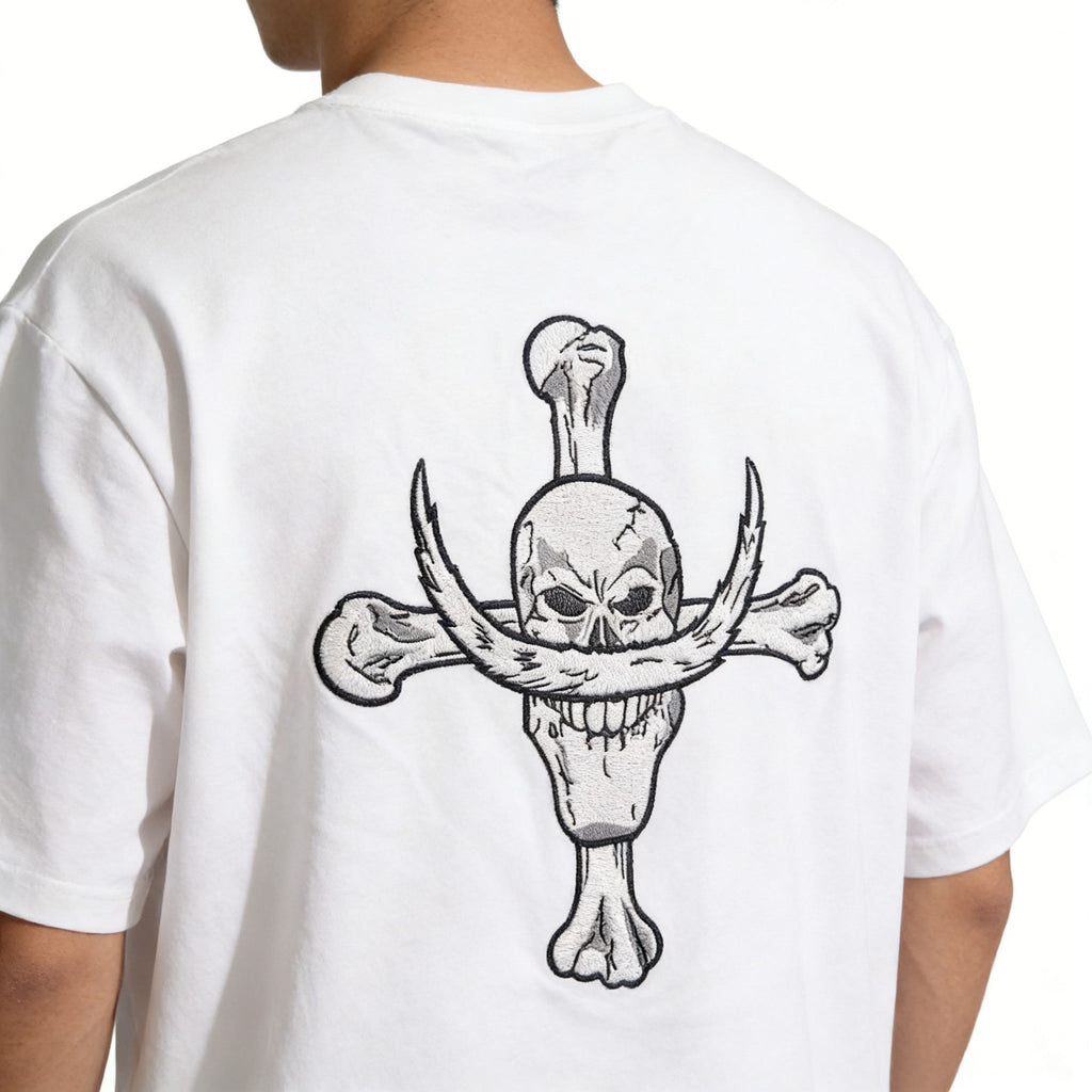 One Piece Whitebeard Edward Newgate Embroidered T-Shirt, Anime Oversized Cotton Tee