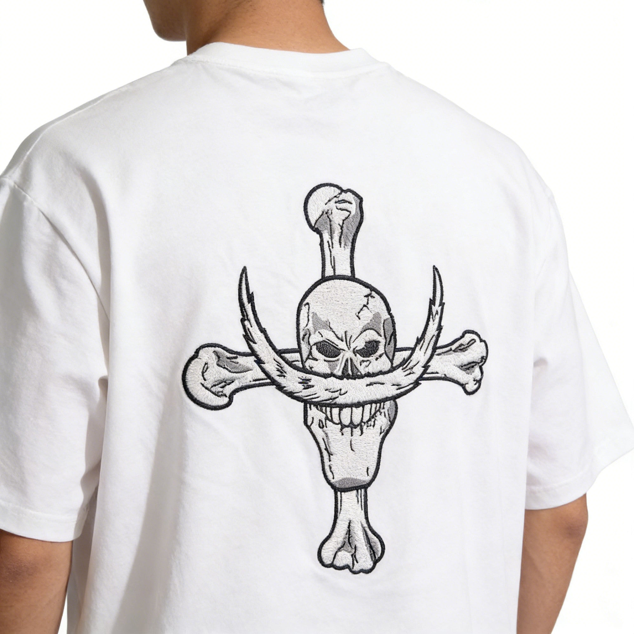 One Piece Whitebeard Edward Newgate Embroidered T-Shirt, Anime Oversized Cotton Tee