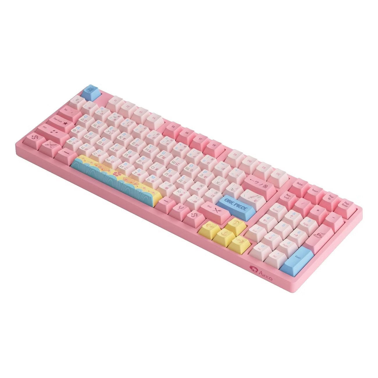 Clavier mécanique rose One Piece Chopper, clavier de jeu rétroéclairé RVB 108 touches