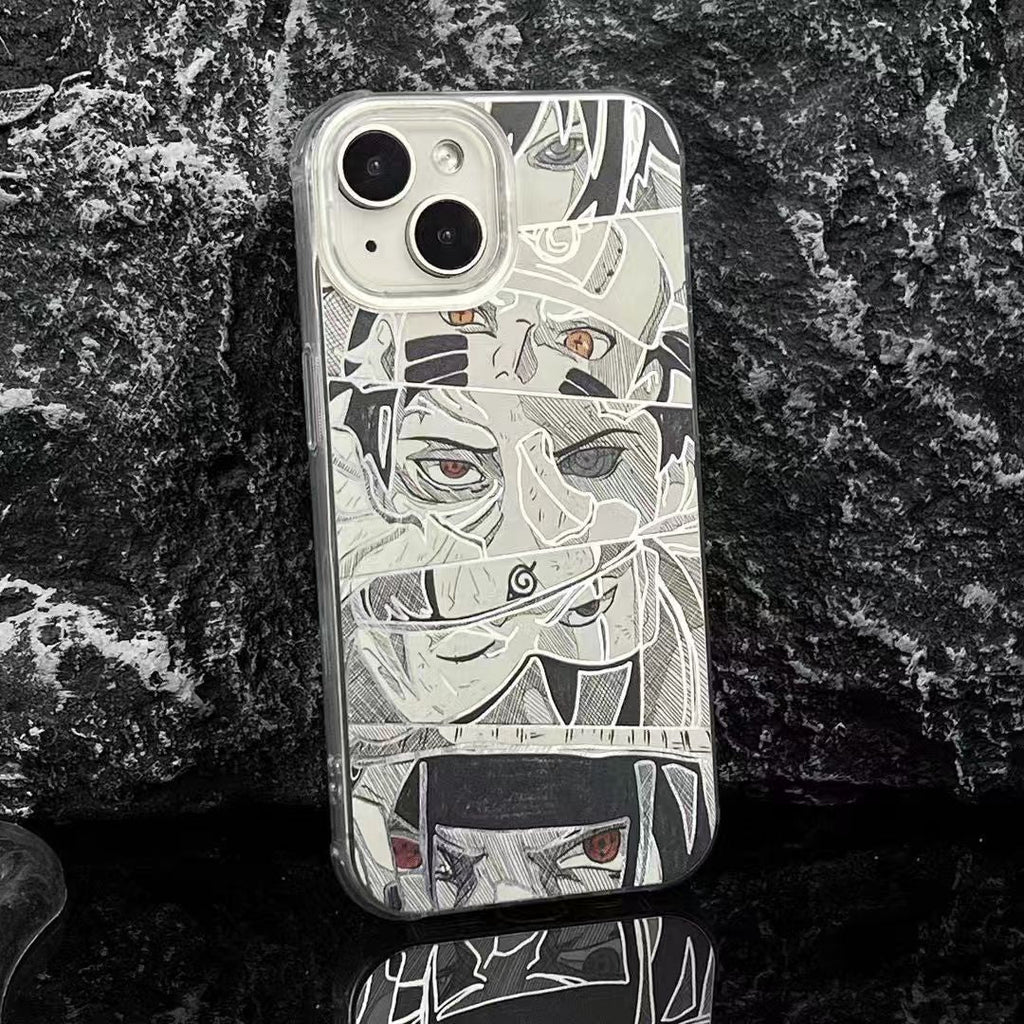 Coque de téléphone en silicone antichoc Sasuke/Itachi pour iPhone