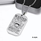 Collier de primes de personnages en titane Luffy/Zoro/Nami/Sanji