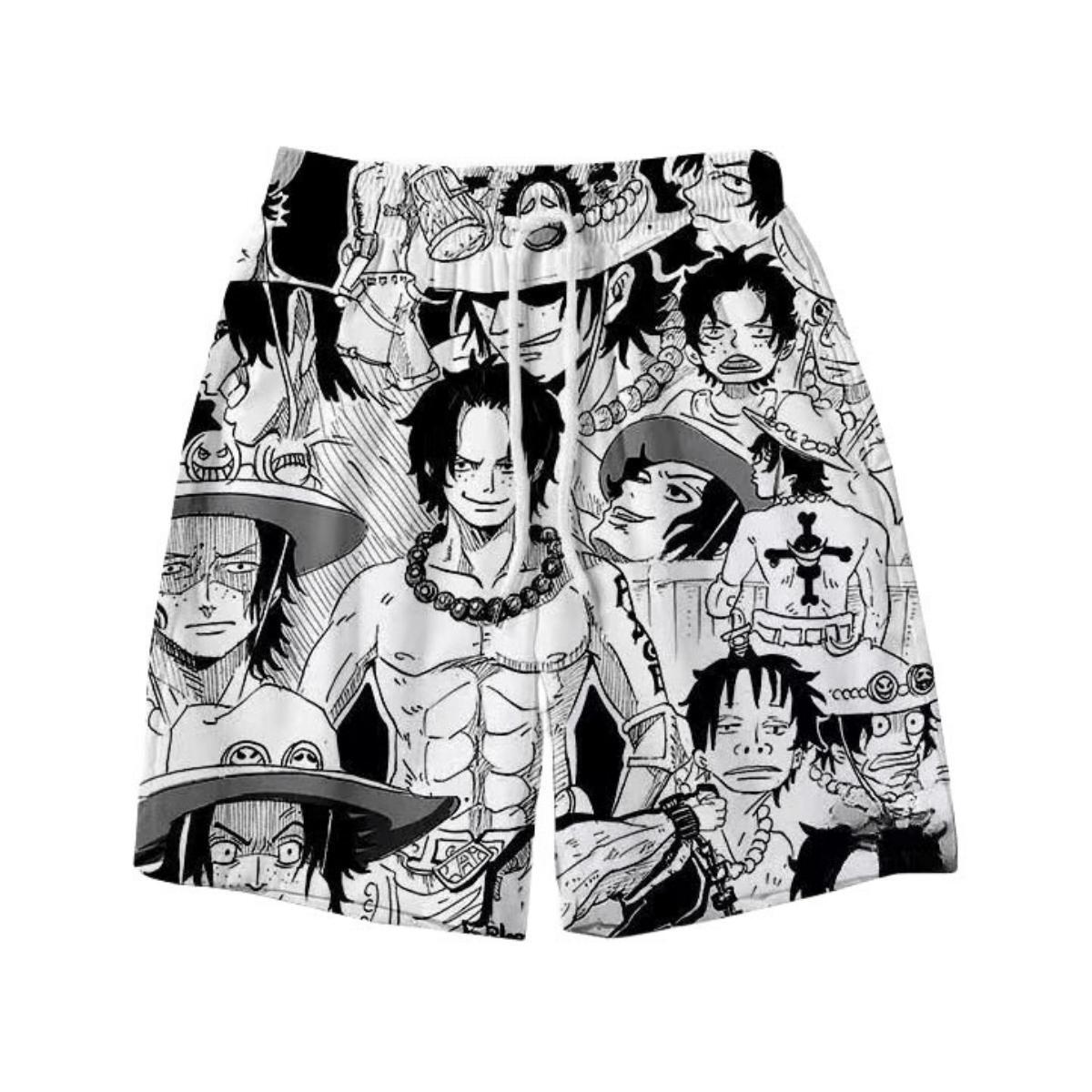 Luffy/Zoro/Sanji/Ace Bermuda ample d'été pour la maison