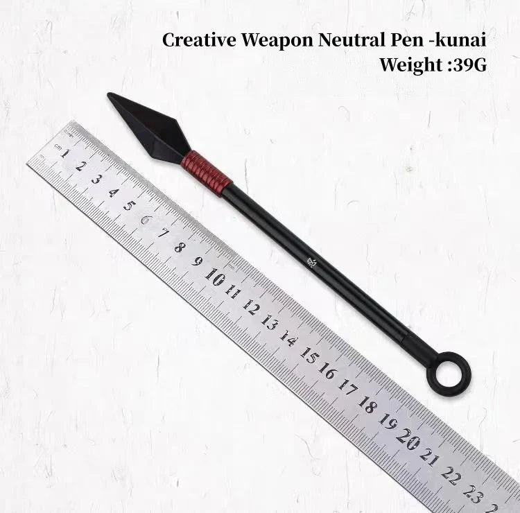 Kakashi/Sasuke Kunai Stylo neutre Kunai en alliage métallique Papeterie Fournitures scolaires
