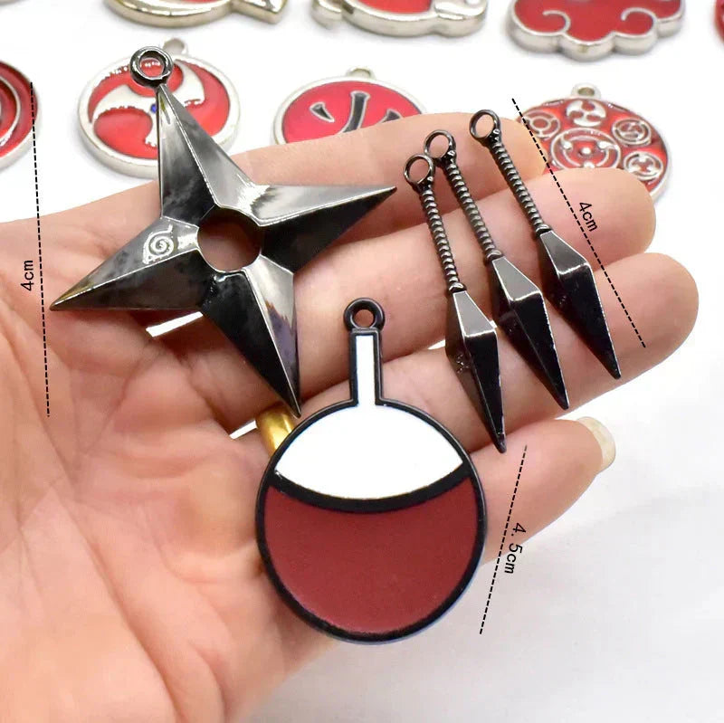 Naruto Naruto Uzumaki Sasuke Uchiha Anime Jewelry Gift Set, Ninja Kunai Headband Sharingan Pendant Collection Box