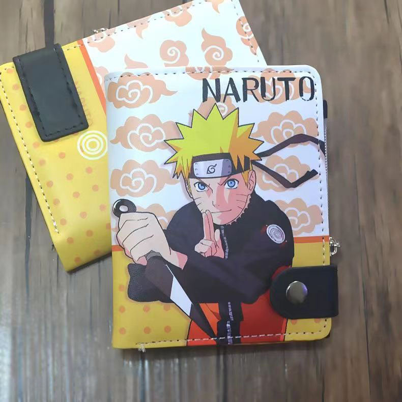 Portefeuille en cuir exquis Sasuke/Itachi/Kakashi avec design grande capacité et excellente qualité