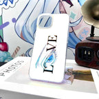 Jujutsu Kaisen Satoru Gojo LOVE Gradient Phone Case, Iridescent Hard Shell Cover